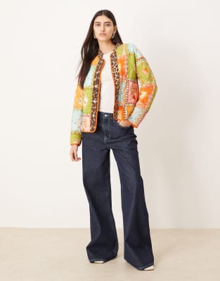 Never Fully Dressed Reversible Quilted Jacket In Multi