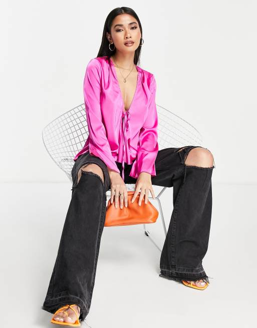 Never Fully Dressed – Różowa bluzka falbankowa – część zestawu, 4 z 4