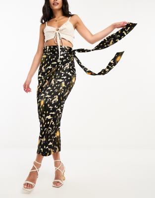 never fully dressed gold skirt Gold Plissé Jaspre Skirt main image 1