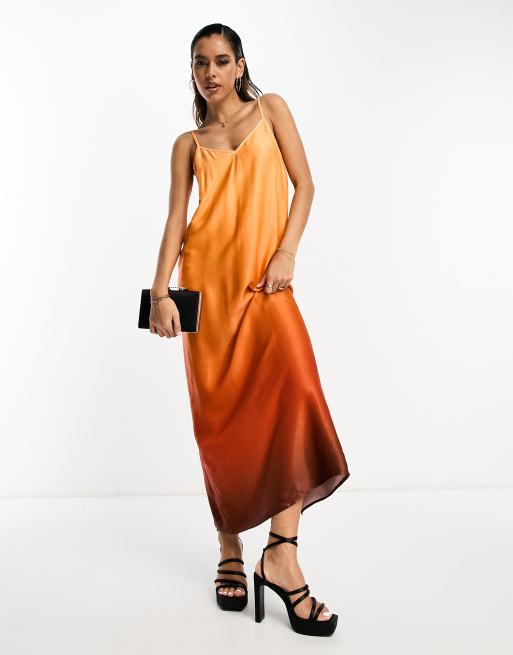 Orange ombre dress sale