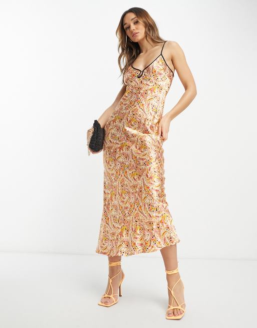 Topshop paisley deals slip dress