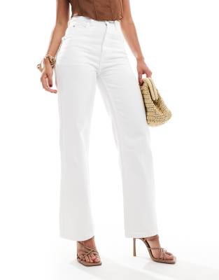 Never Fully Dressed scallop pocket jeans in ecru - view 1