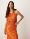 [Never Fully Dressed] Never Fully Dressed sequin tank top in rust (Part of a set)-Orange 8 Rust