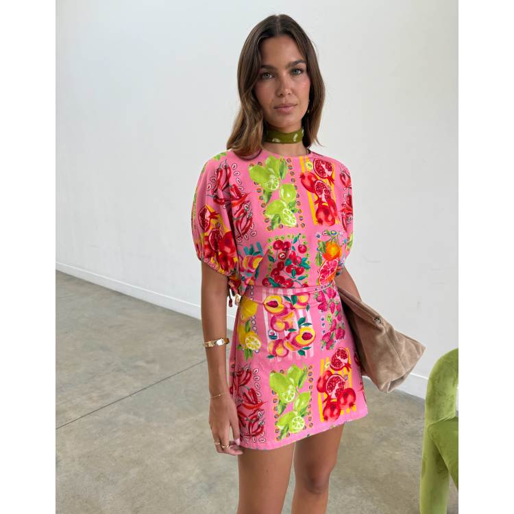 a line mini dress with short sleeves SHILOH SHORT SLEEVE WOVEN A-LINE MINI DRESS  MilaGrace Boutique