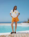 [Never Fully Dressed] Never Fully Dressed shorts in orange print (part of a set) 6 Orange