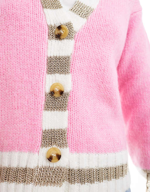 strapless open back dress Never Fully Dressed Pink Hearts Cardigan main image 1