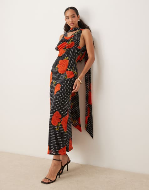 Never Fully Dressed Sophie midi dress in poppy print - view 1