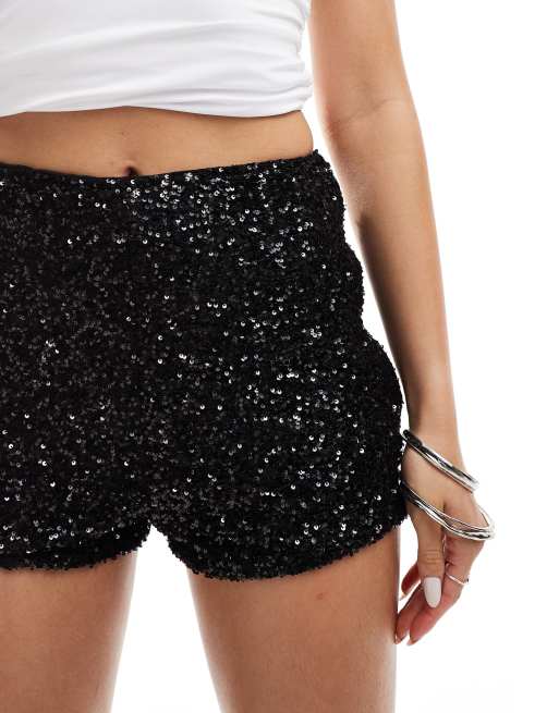 Never Fully Dressed - Sorte hotpants med pailletter , 5 af 5