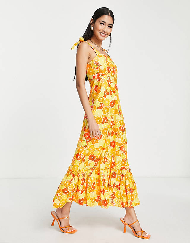 Never Fully Dressed - st clements printed maxi dress in yellow