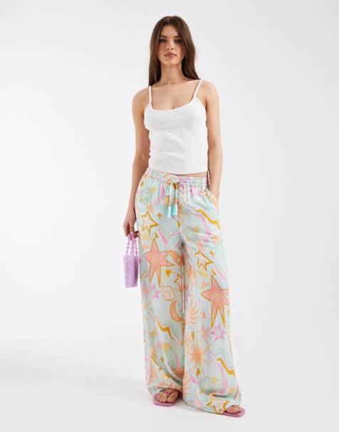 Never Fully Dressed – Strandhose in Blau mit Sonnenmuster - view 1