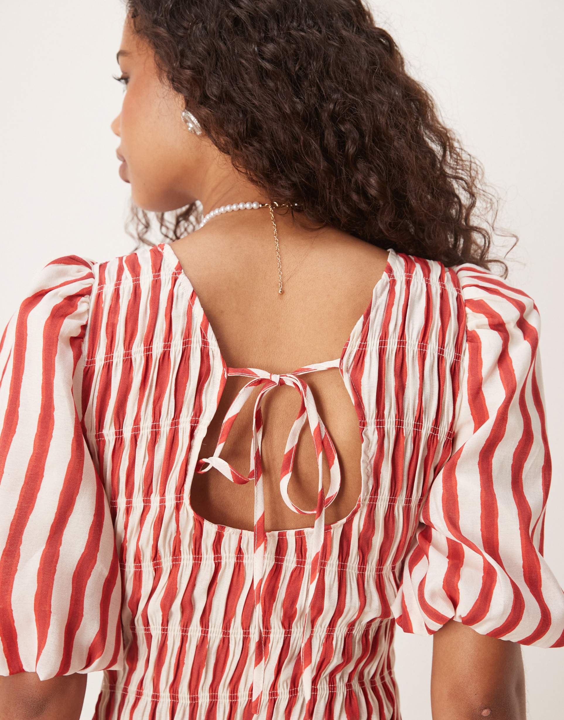 never fully dressed striped cotton midaxi dress in seahorse print