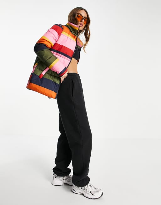 Never Fully Dressed striped padded jacket in multi | ASOS