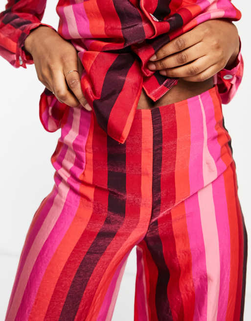 Never Fully Dressed striped pants in pink and red - part of a set