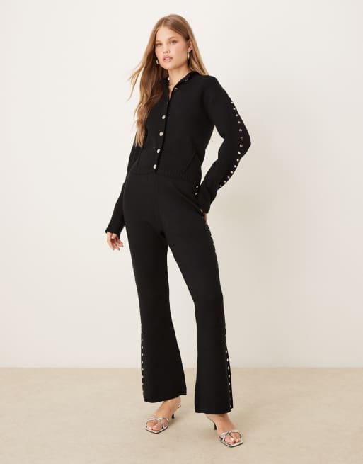 Never Fully Dressed studded knit cardigan in black (Part of a set), 2 of 4