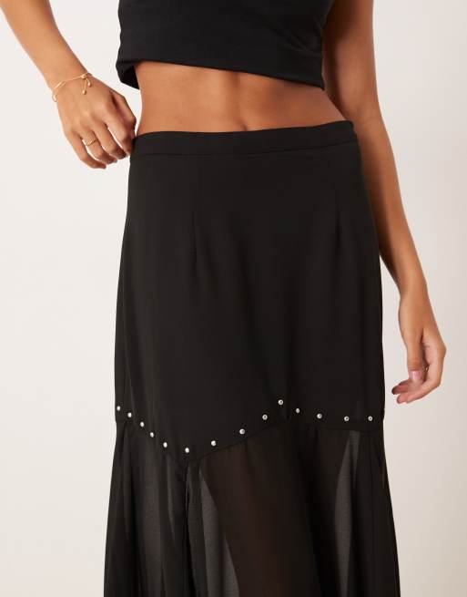 完売品 L'Appartement Sheer Maxi Skirt WhitePlisseSkirt_4_9d3d71b0-