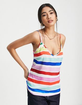 Never Fully Dressed Suki striped cami top co-ord in multi