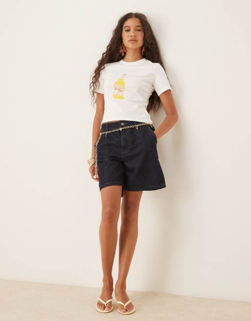 Never Fully Dressed - T-shirt baby bianca con stampa “Honey”, 2 di 4