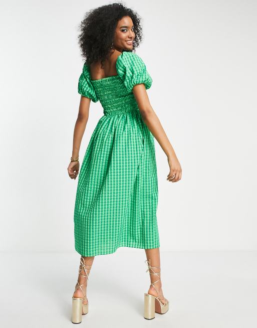 Green midi summer store dress