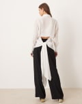 [Never Fully Dressed] Never Fully Dressed tie back shirt in white 6 White