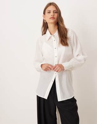 Never Fully Dressed Tie Back Shirt In White