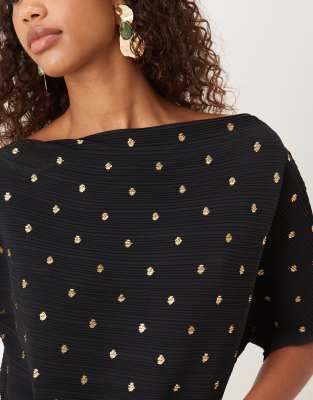 Never Fully Dressed Tilly Off Shoulder Plisse Maxi Dress In Black