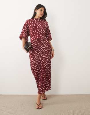 Never Fully Dressed Tilly Plisse Off Shoulder Maxi Dress In Multi
