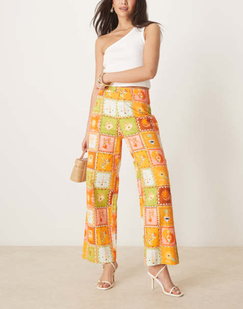 Never Fully Dressed trouser in patchwork print - view 1