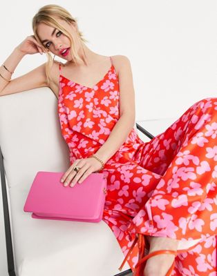 Wide leg cami jumpsuit in pink ditsy floral ASOS Damen Kleidung Jumpsuits 