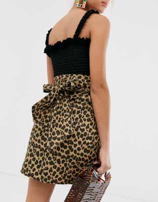 never fully dressed leopard wrap skirt