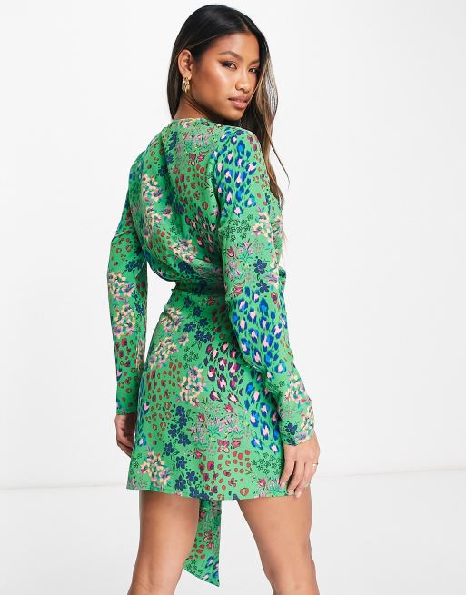 Never fully dressed outlet green leopard dress