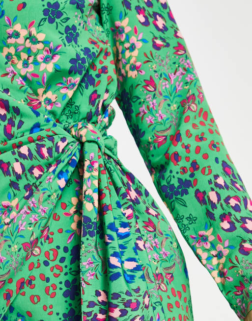 emerald green dress with leopard print shoes Elevate Your Style with Our Leopard Print Dress – Amare Dynasty main image 0