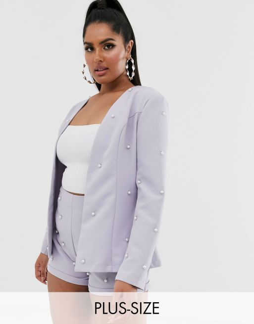 Lightweight plus size outlet blazer