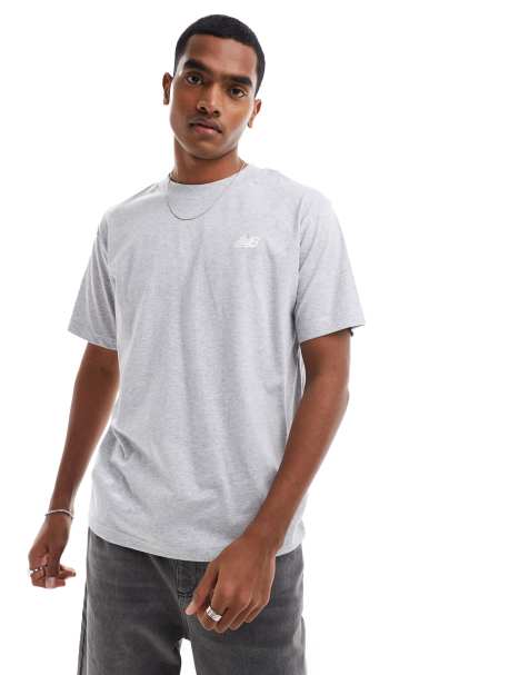 New Balanace small logo t-shirt in grey - view 1