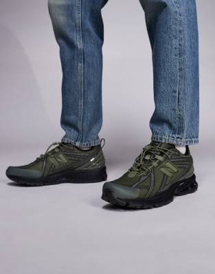 New Balance - 1906 - Baskets à lacets ajustables - Vert olive et noir