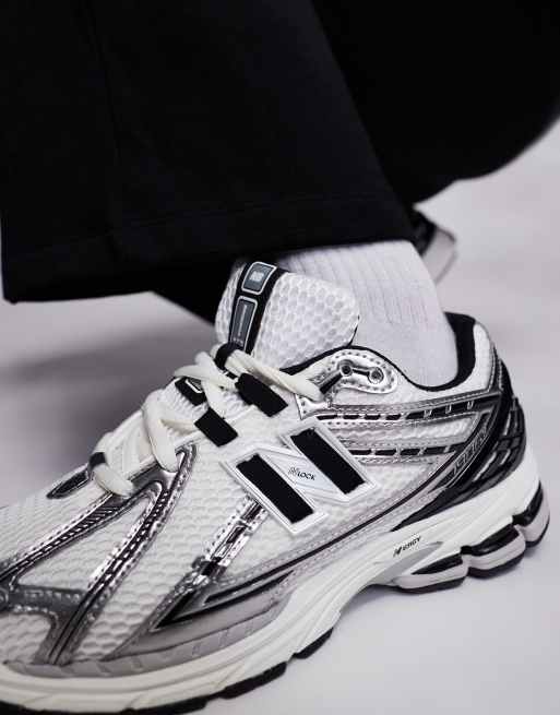 New Balance - 1906 - Baskets - Blanc à détails noirs et argentés - Blanc, 4 de 5
