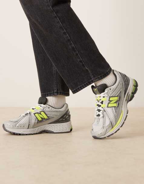 New Balance - 1906 - Baskets unisexes - Argent métallisé et jaune fluo - view 1