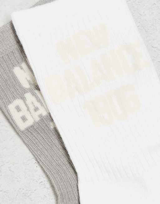 New Balance - 1906 - Confezione da 2 paia di calzini multicolore con logo, 2 di 3