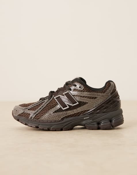 New Balance - 1906 - Sneakers color marrone e nero con stampa pitonata - view 1