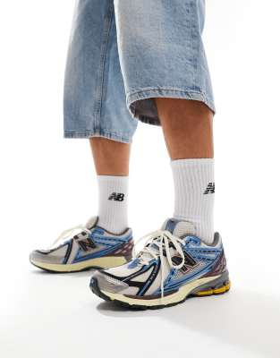 New Balance 1906 Man Sneakers Ivory Size 9 Textile Fibers In Blue