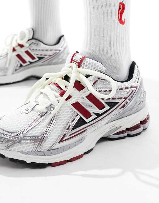 New Balance 1906 sneakers in silver and burgundy ASOS