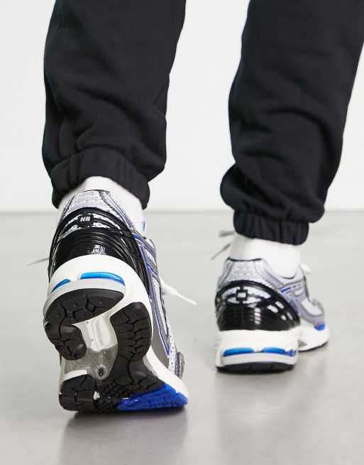 New Balance 1906 sneakers in white metallic and blue with black, 2 of 4