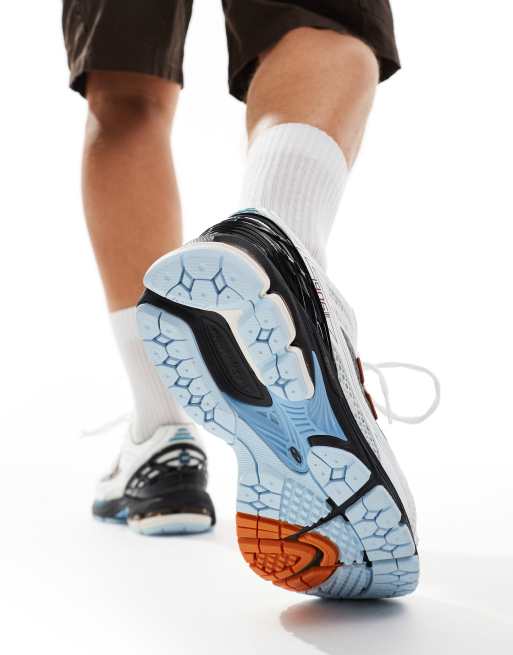 New Balance 1906 sneakers in white with blue and orange