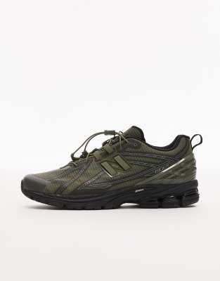  1906 toggle trainers in olive green and black