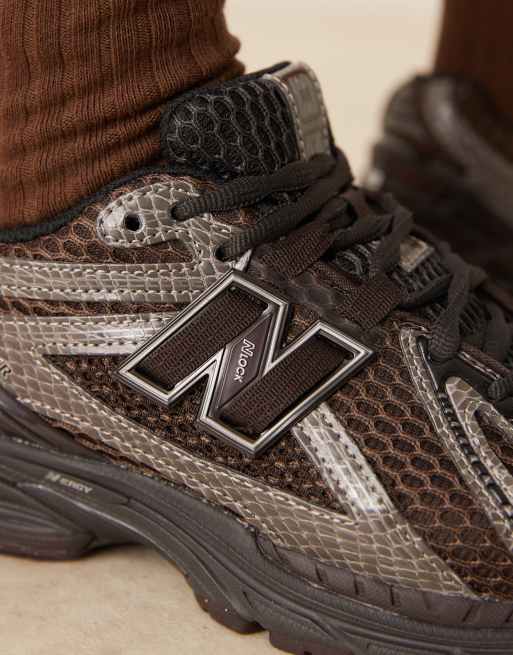 New Balance 1906 trainers in brown and black snake print, 4 of 5