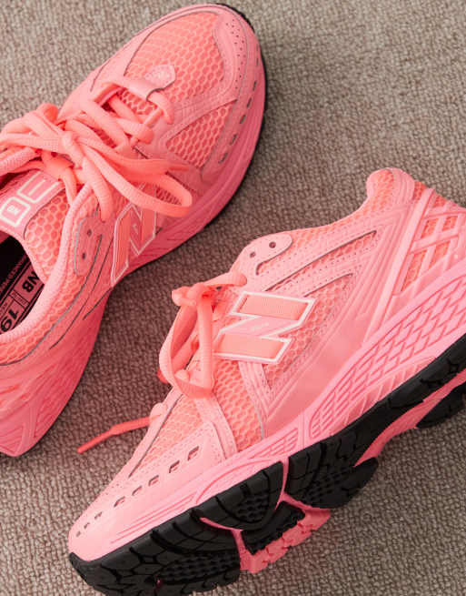 Neon pink new balance on sale