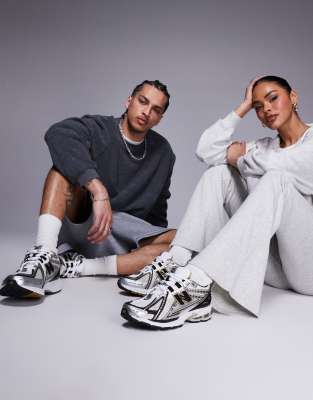  1906 trainers in silver and gold
