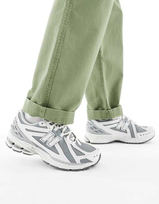 New Balance 1906 unisex sneakers in gray and white detail