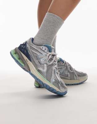New Balance 1906r trainers in silver multi - view 1