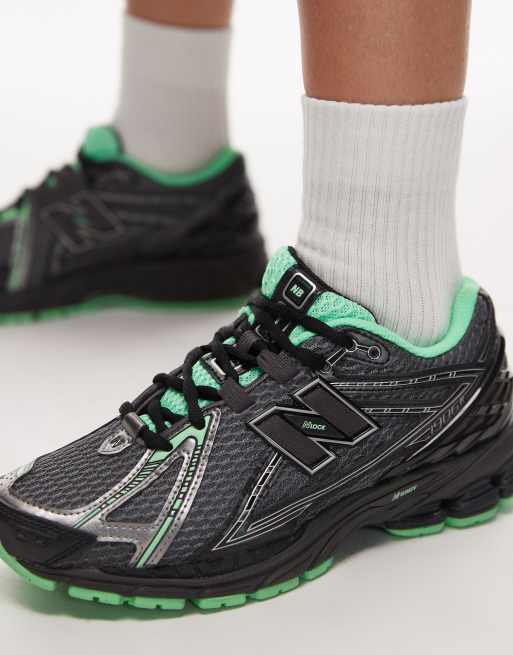 New Balance 1906r unisex trainers in black and green, 3 of 5