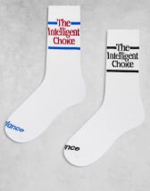 adidas Originals Made By Nelson 2 pack crew socks with heart graphic